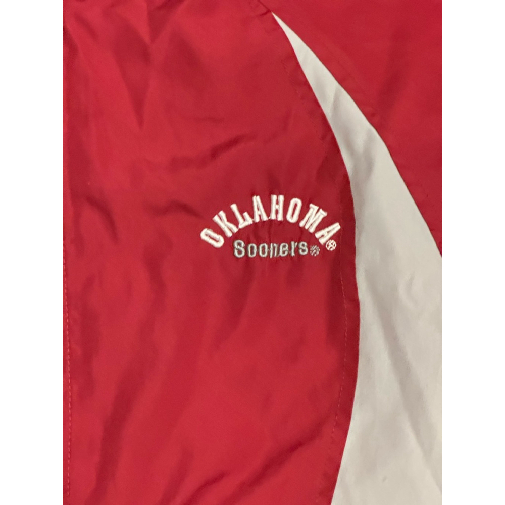 NCAA Oklahoma University Sooners OU Windbreaker Jacket Size 8/10 Red White - Picture 11 of 11
